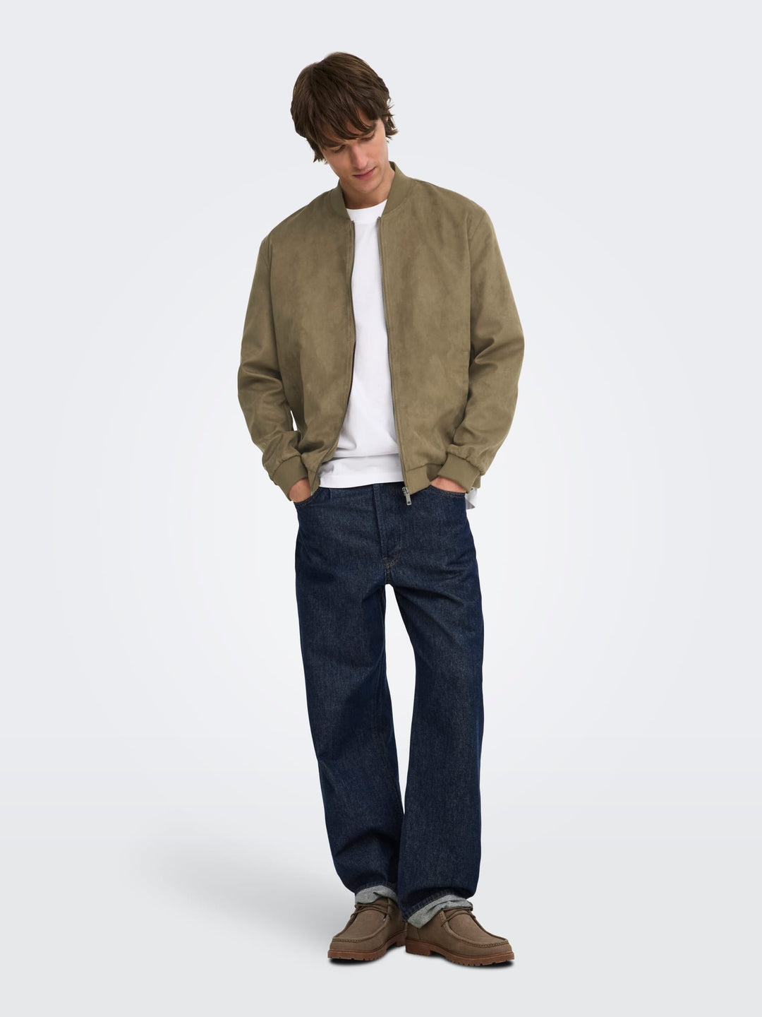 ONLY & SONS jack heren bruin dessin – casual stijl