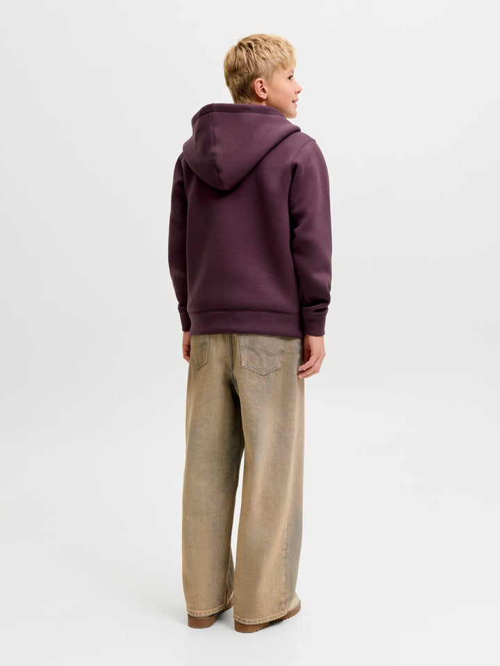 jack & jones kids vest sweat bordeaux – jongens