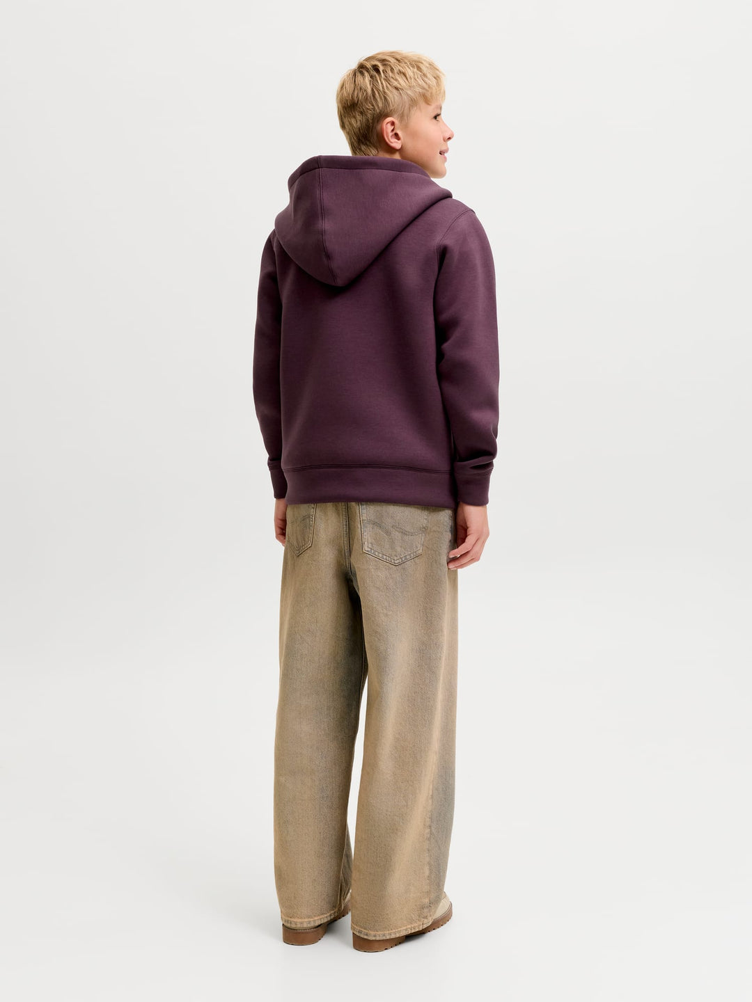 jack &amp; jones kids vest sweat bordeaux – jongens