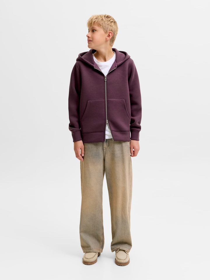 jack & jones kids vest sweat bordeaux – jongens