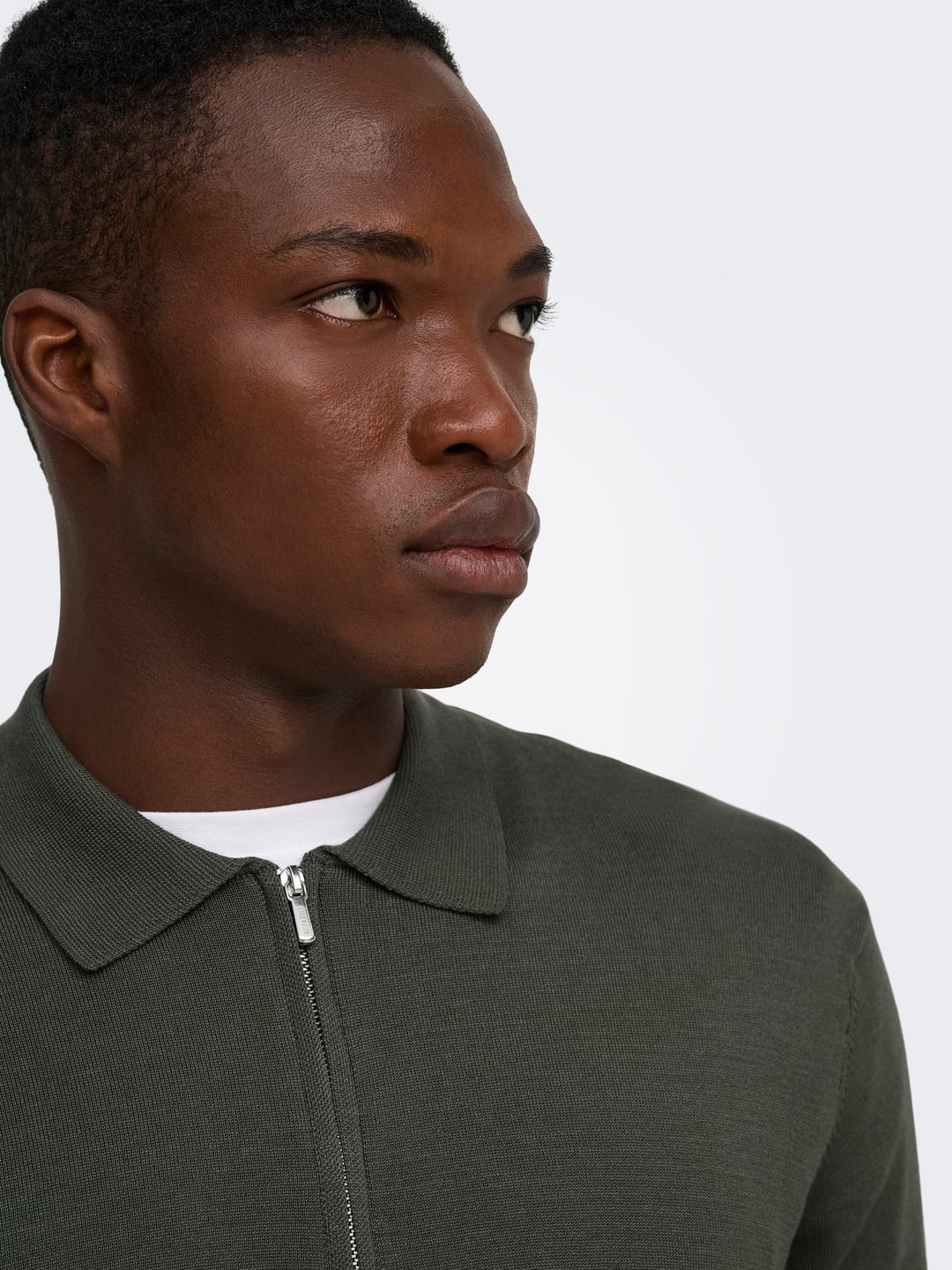 ONLY & SONS ONSWYLER REG HALF ZIP POLO KNIT – heren trui - Army