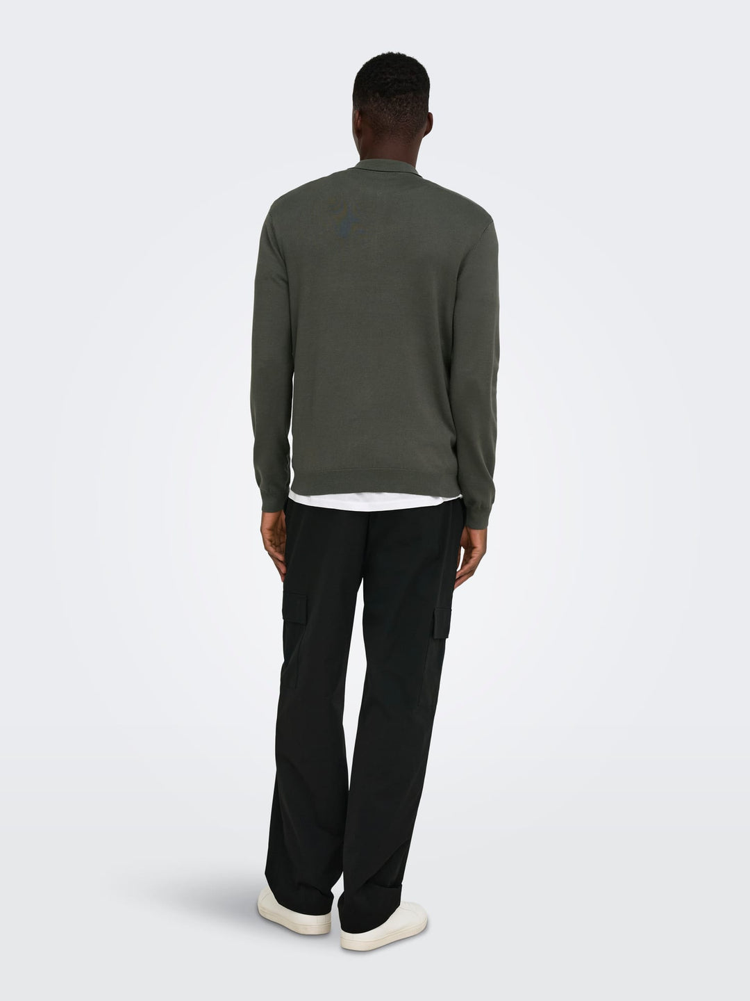 ONLY & SONS ONSWYLER REG HALF ZIP POLO KNIT – heren trui - Army