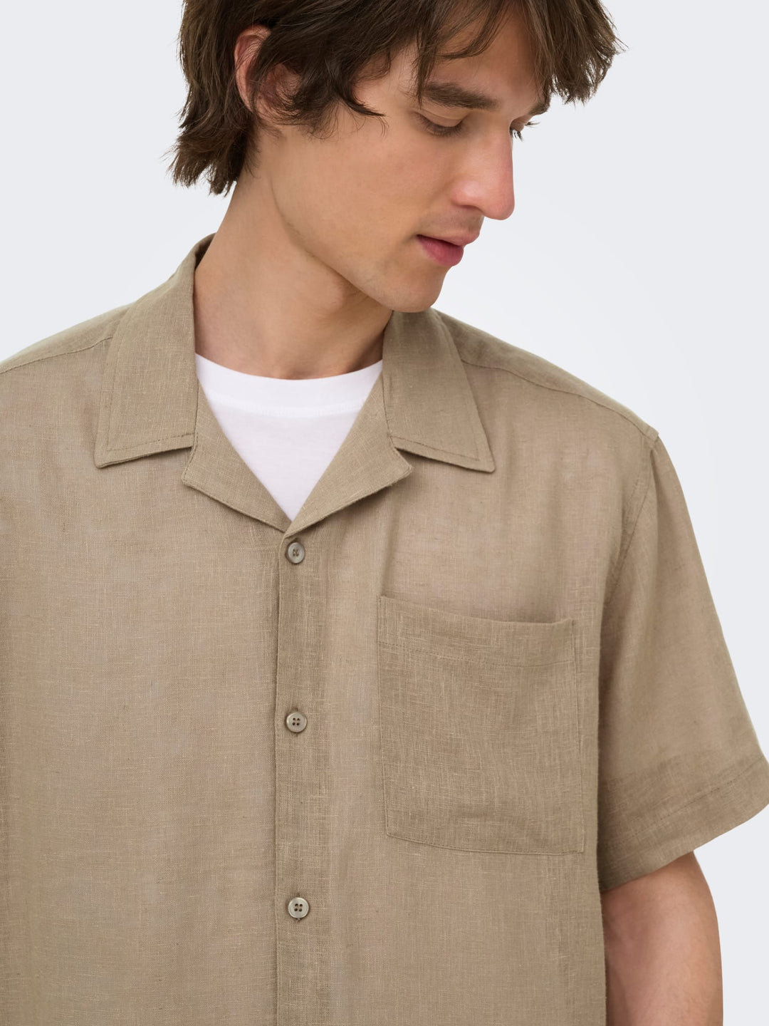 ONLY & SONS Laurence overhemd taupe – heren