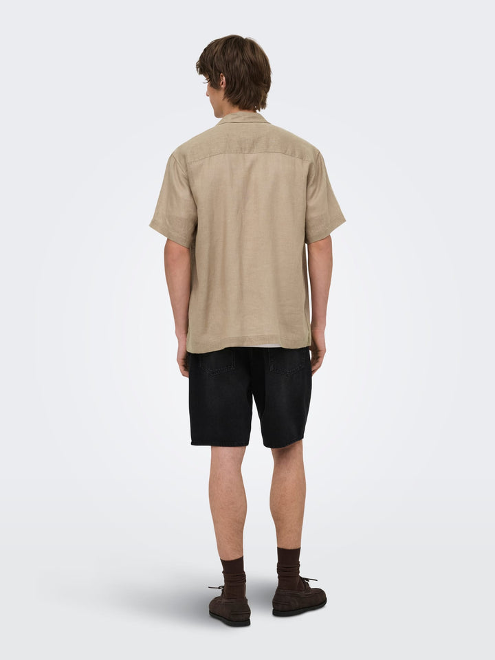 ONLY & SONS Laurence overhemd taupe – heren