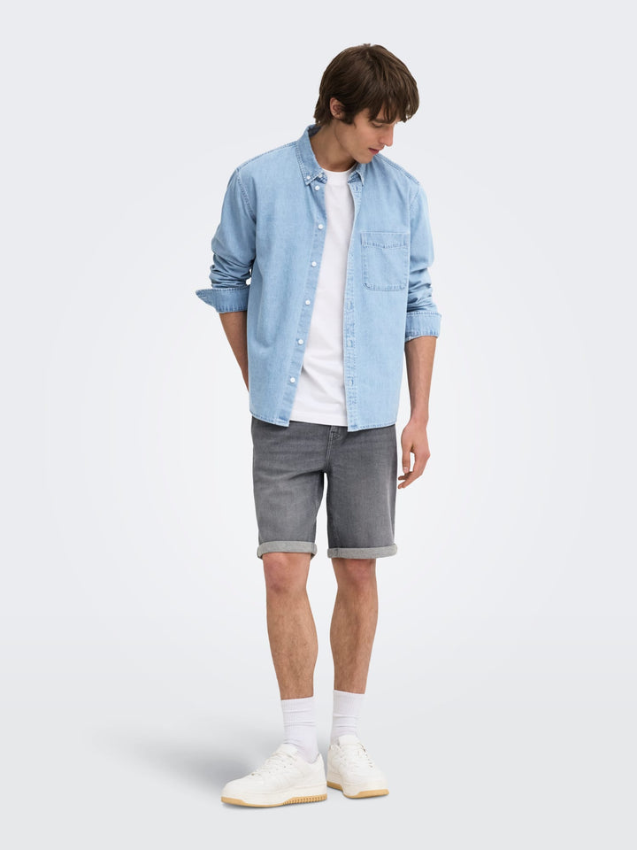 ONLY & SONS Orson denim overhemd – heren - Blue Denim