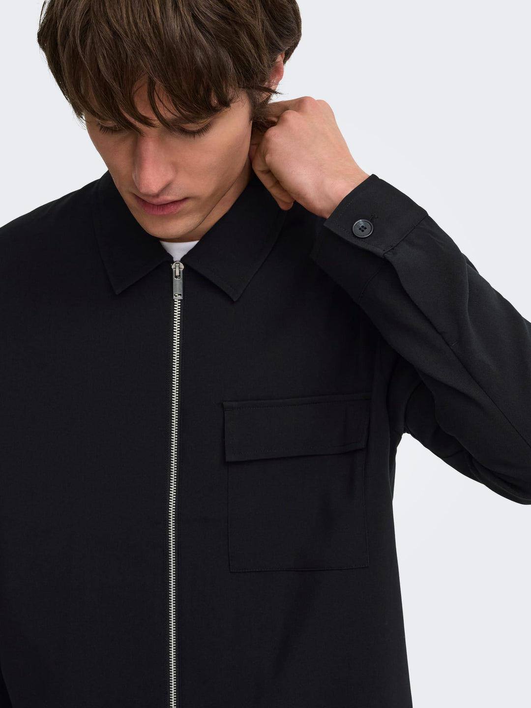 ONLY & SONS zwart overhemd l/m heren – stijlvol en comfortabel