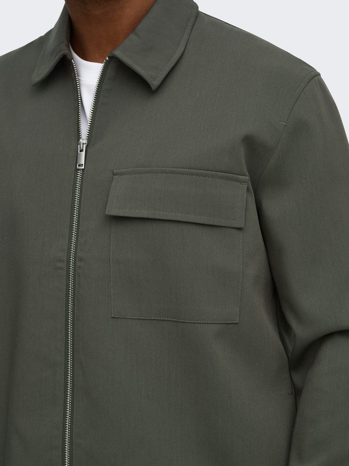 ONLY & SONS groen overhemd l/m heren – casual stijl