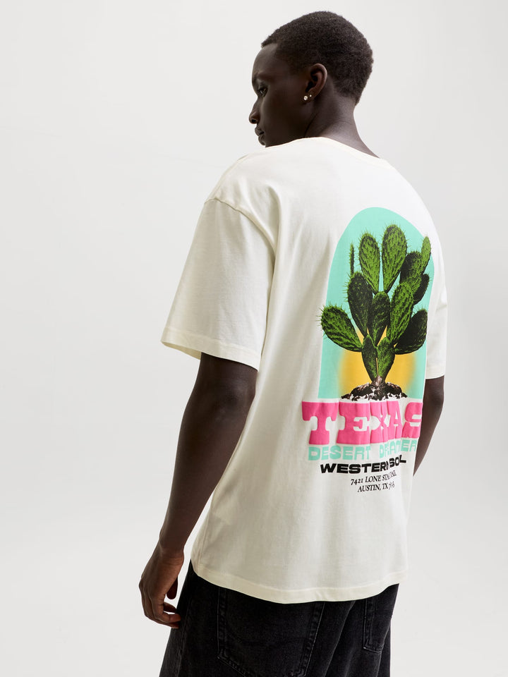 Jack & Jones JORSAG T-shirt ecru – heren