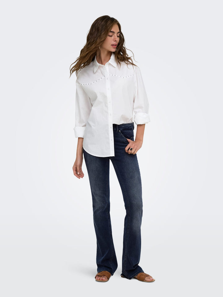 Only flared fit jeans blauw denim – dames - Blue Denim - L34