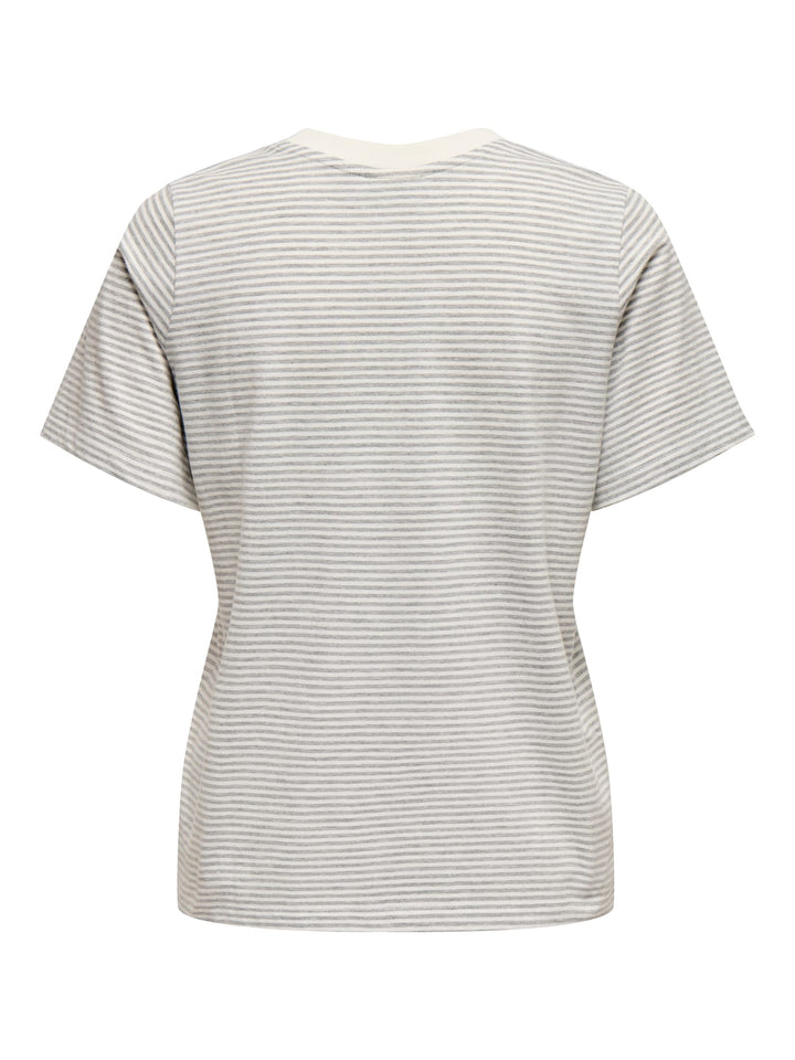 Jacqueline de Yong Pisa T-shirt zand dessin – dames