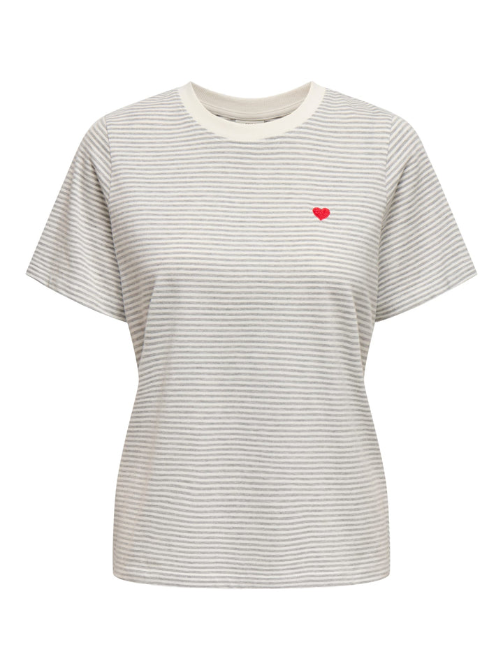 Jacqueline de Yong Pisa T-shirt zand dessin – dames