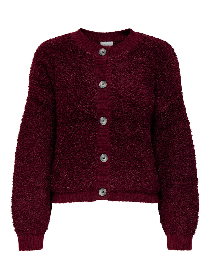 Jacqueline de Yong Eira vest gebreid bordeaux – dames