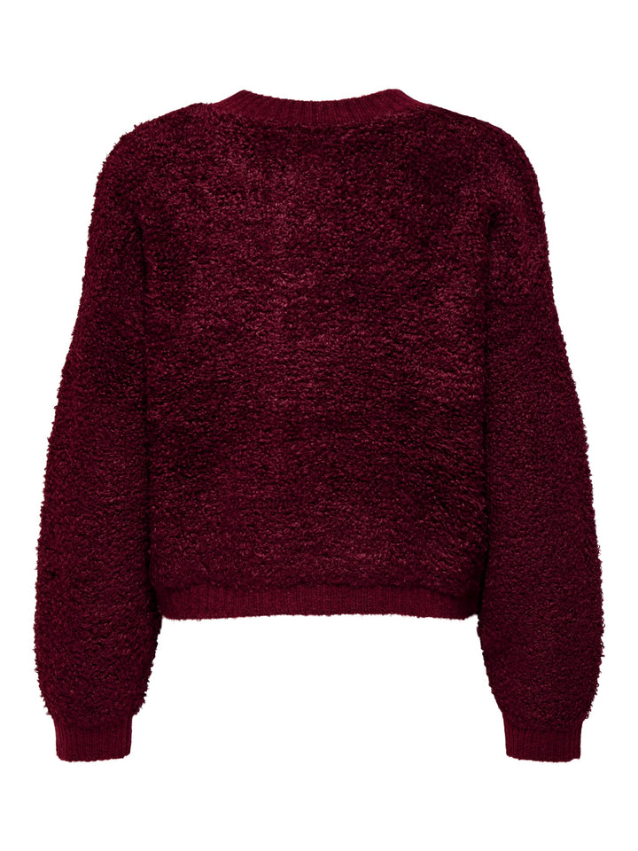 Jacqueline de Yong Eira vest gebreid bordeaux – dames