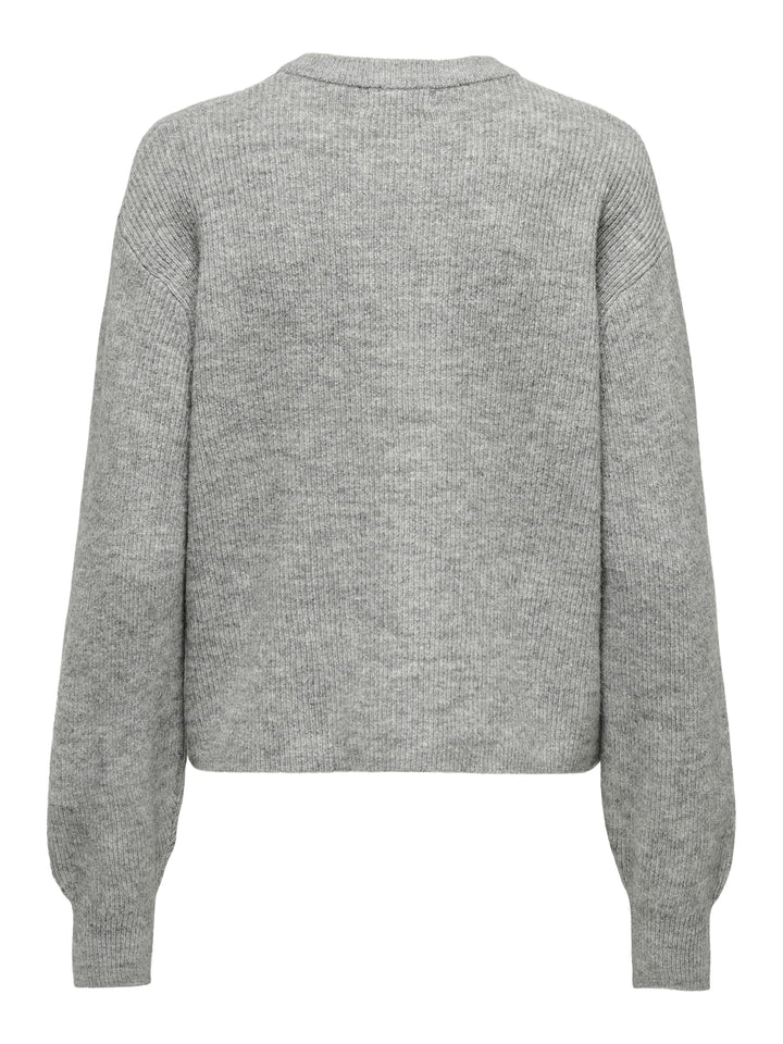 Jacqueline de Yong Lumi vest gebreid dames grijs melee