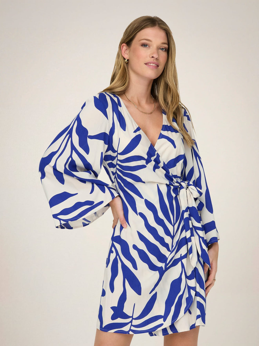 Jacqueline de Yong Sezen jurk kort blauw dessin – dames