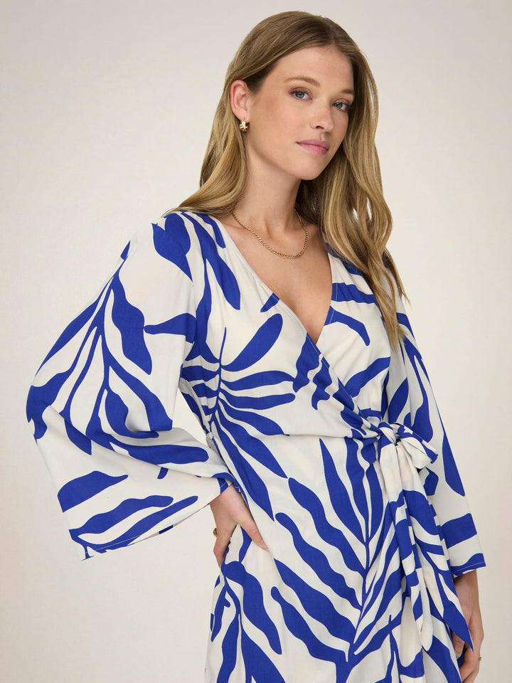 Jacqueline de Yong Sezen jurk kort blauw dessin – dames