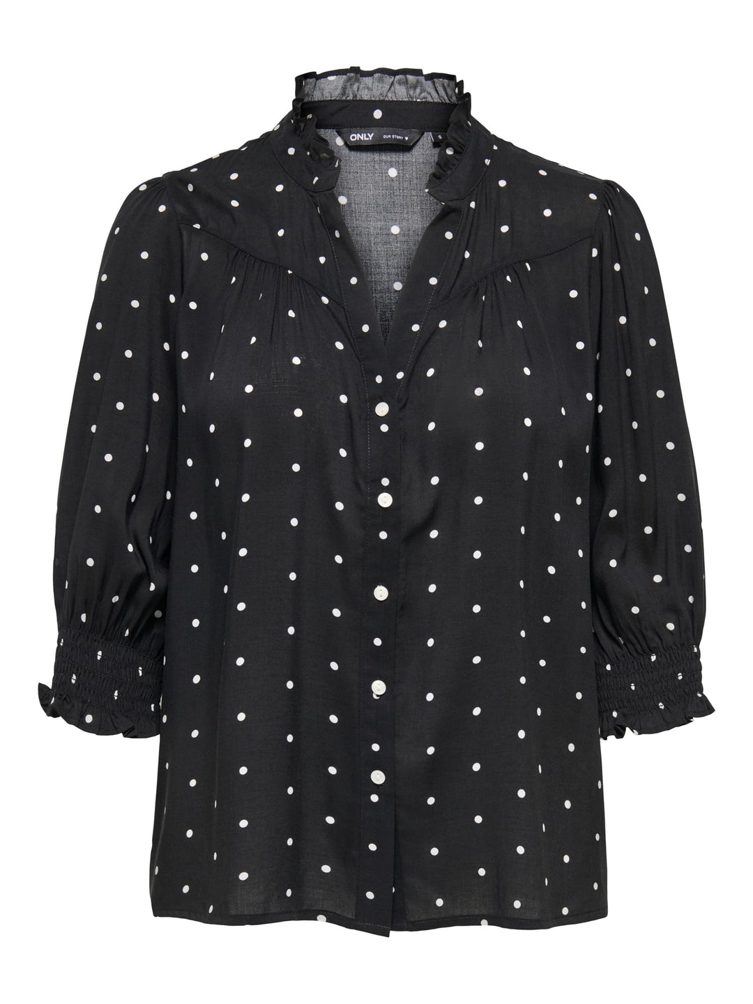 Only blouse l/m dames zwart dessin – RAYA