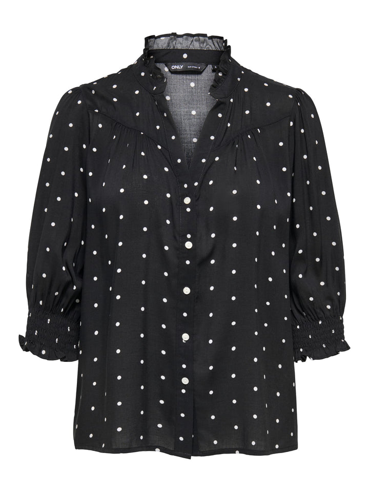 Only blouse l/m dames zwart dessin – RAYA