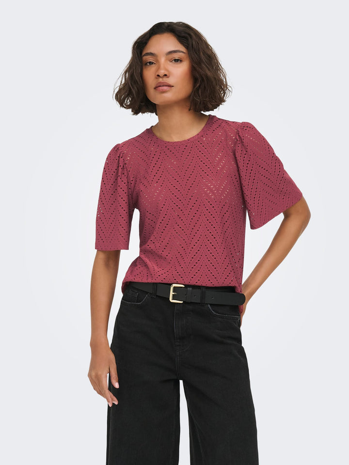 Jacqueline de Yong top bordeaux – dames