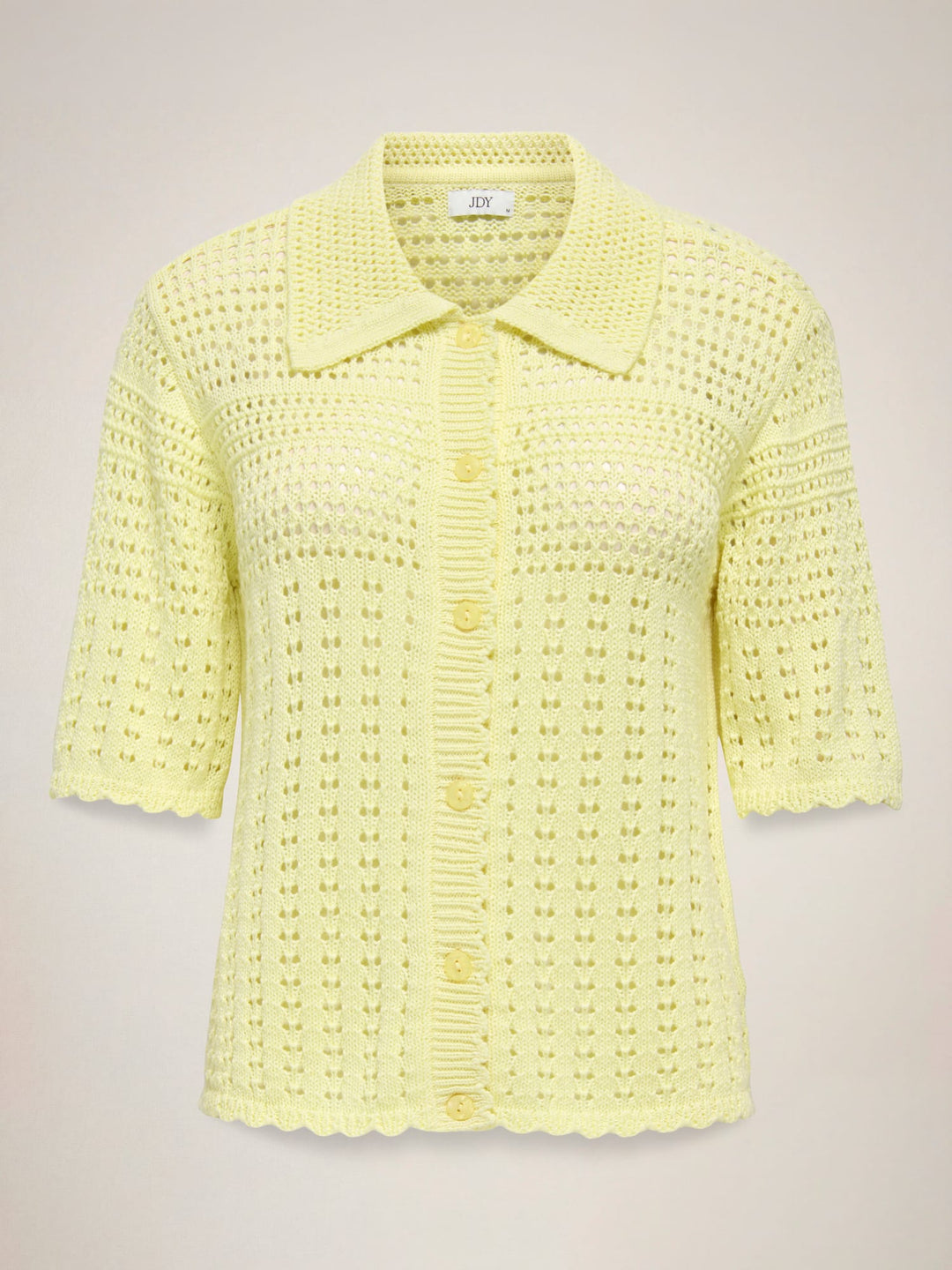 Jacqueline de Yong Robin vest gebreid dames - geel