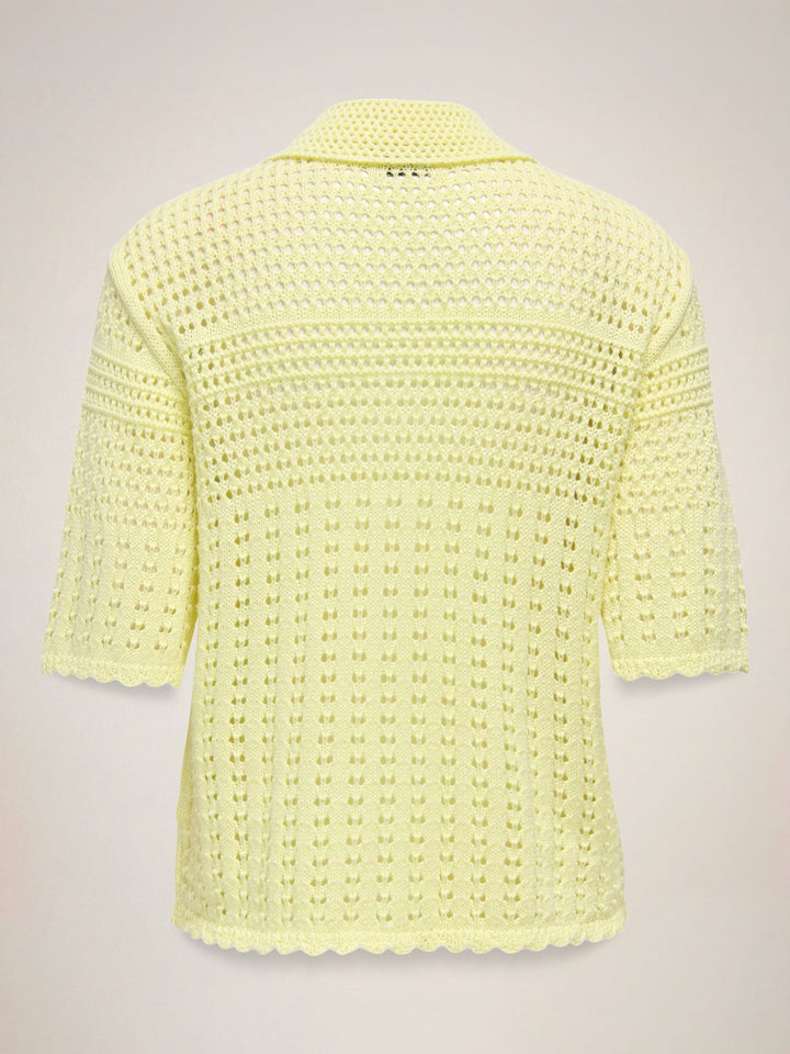 Jacqueline de Yong Robin vest gebreid dames - geel