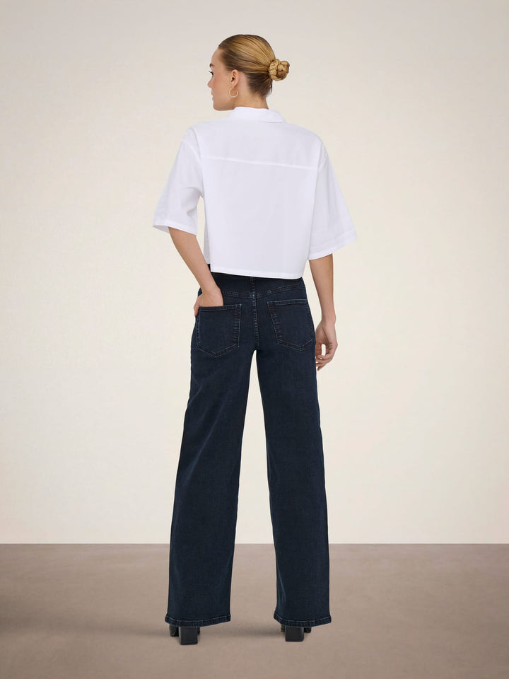 Jacqueline de Yong Felina wide fit jeans - dames - Blue Denim - L30