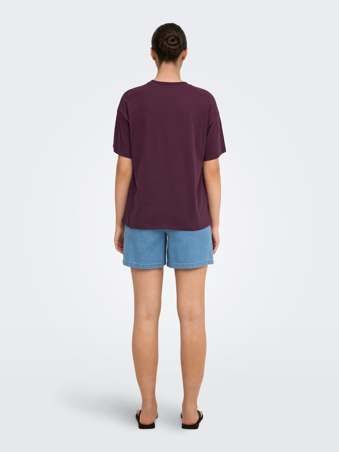 Only ONLMILA S/S PRINT BOX JRS - T-shirt dames aubergine