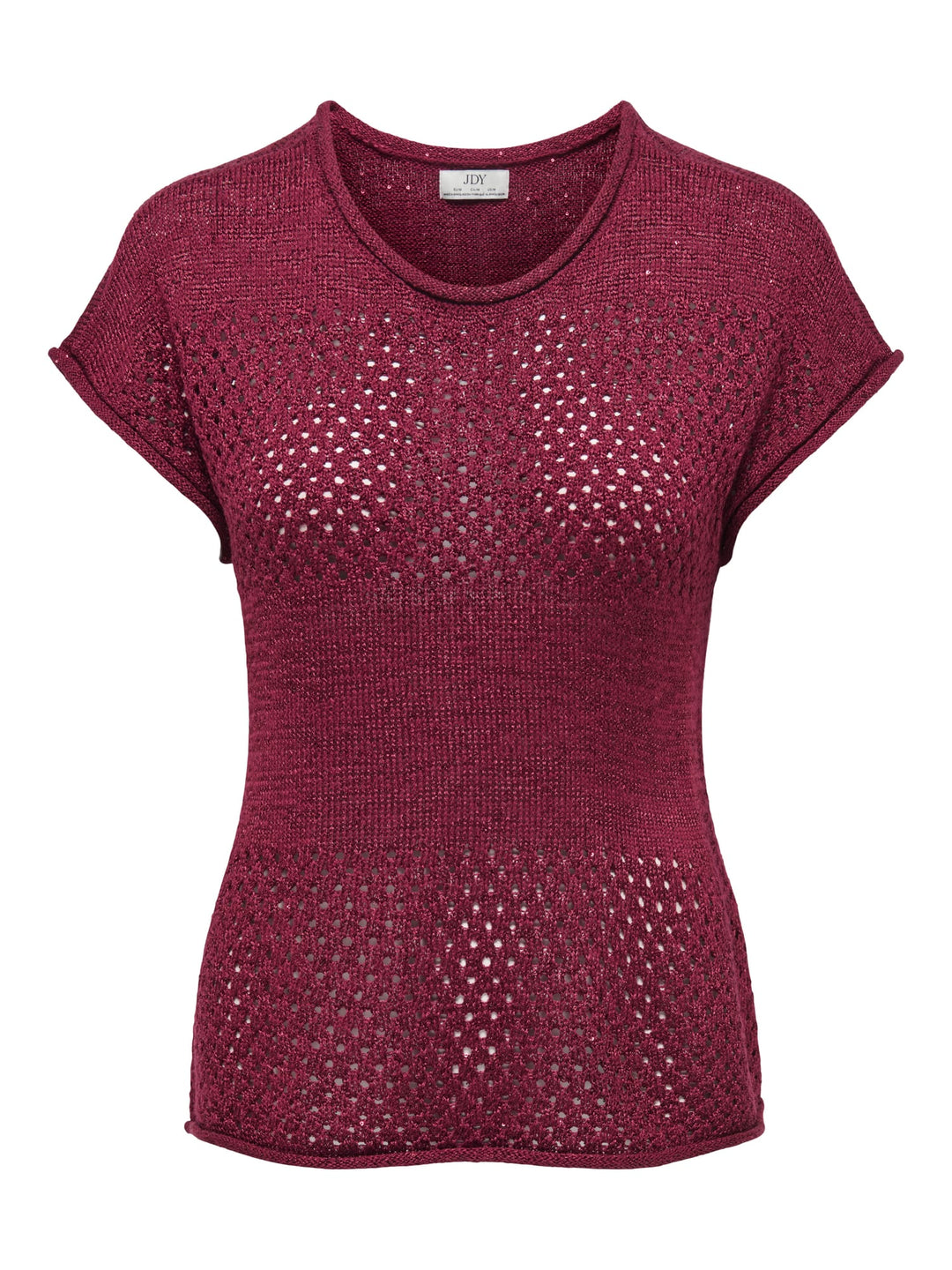 Jacqueline de Yong 15373835 Mia gebreide pullover bordeaux