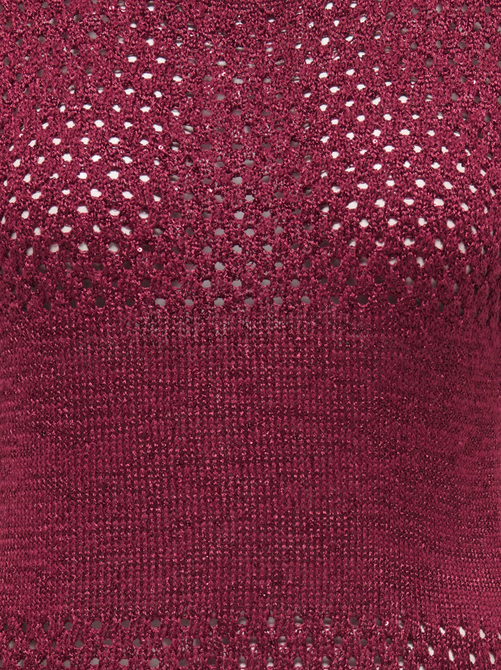 Jacqueline de Yong 15373835 Mia gebreide pullover bordeaux