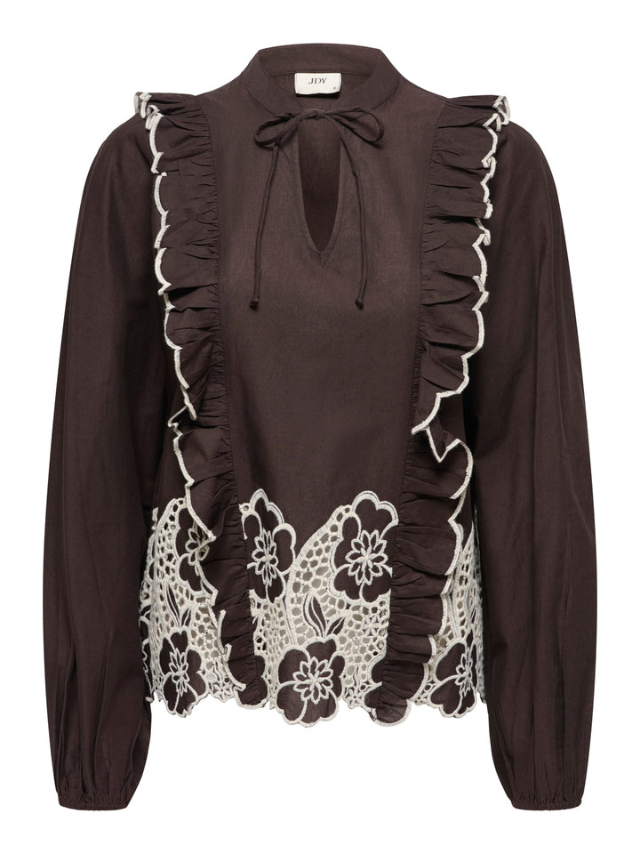 Jacqueline de Yong blouse l/m dames bruin dessin