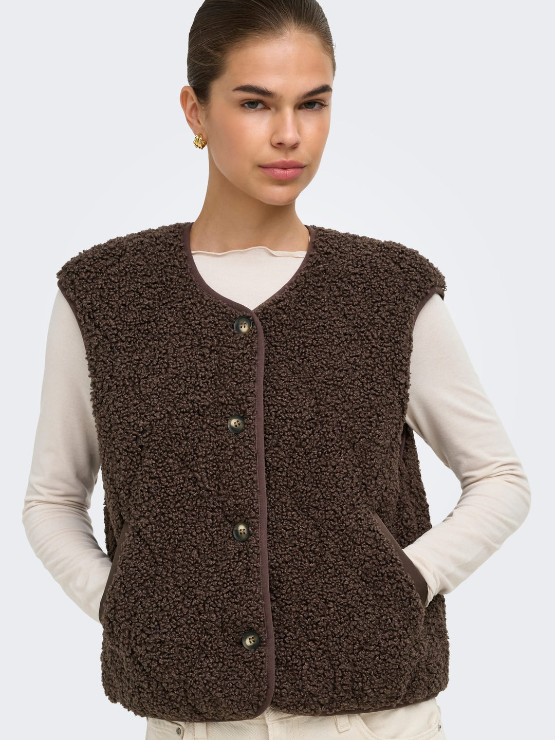 Only Ines gilet bruin – dames