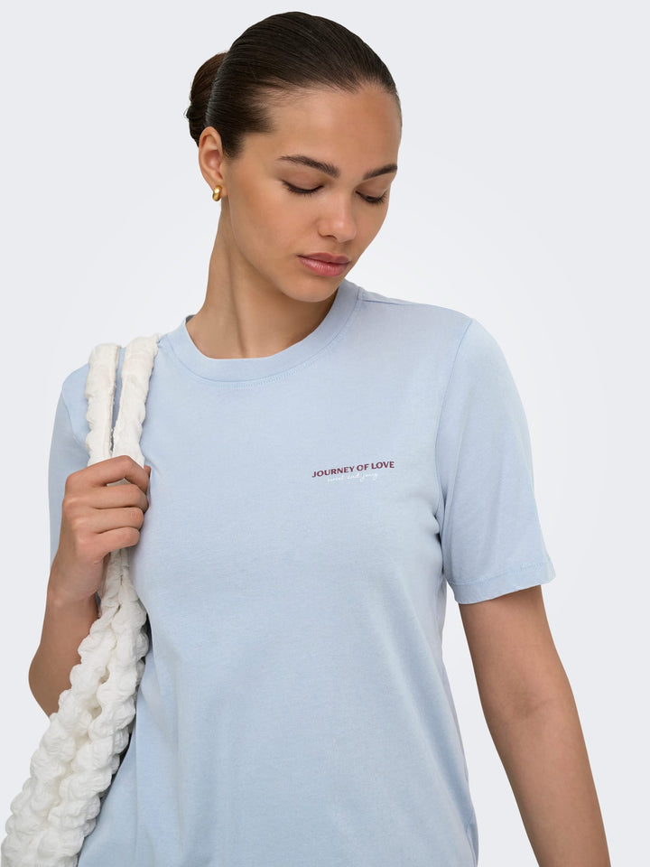Only ONLLUCY MONJA S/S TOP lichtblauw – dames t-shirt