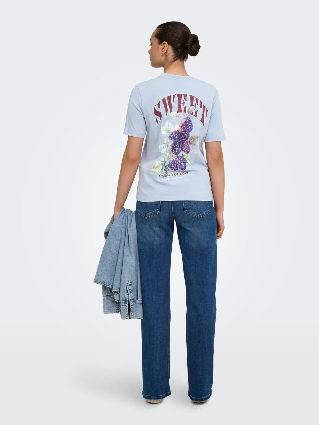 Only ONLLUCY MONJA S/S TOP lichtblauw – dames t-shirt