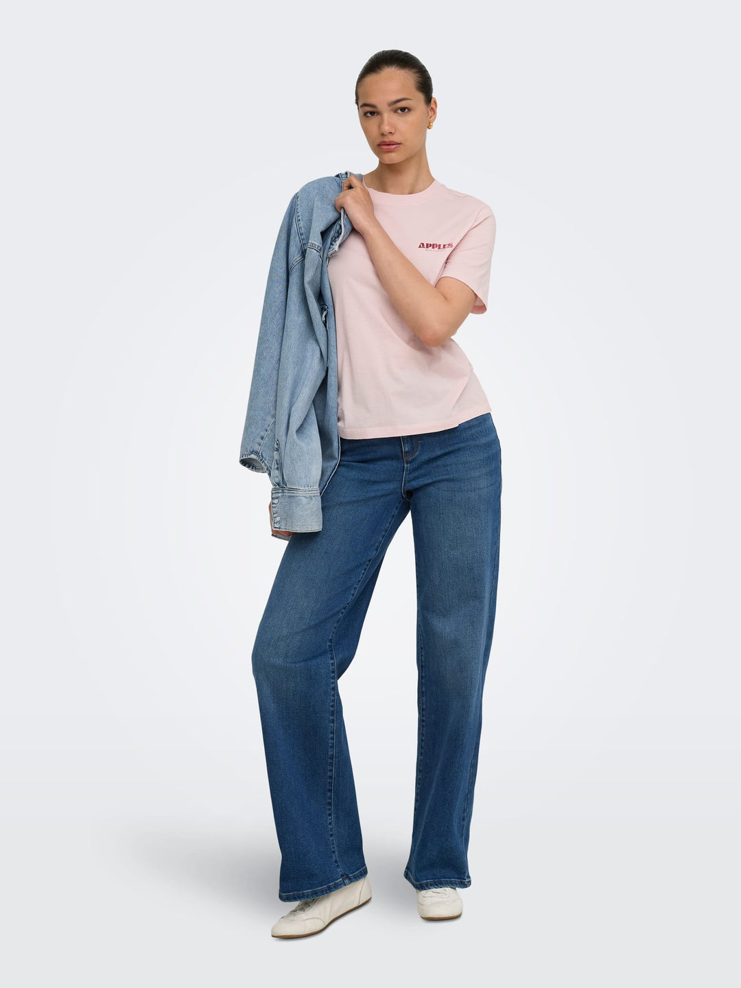 Only ONLLUCY MONJA S/S Top licht roze – dames t-shirt