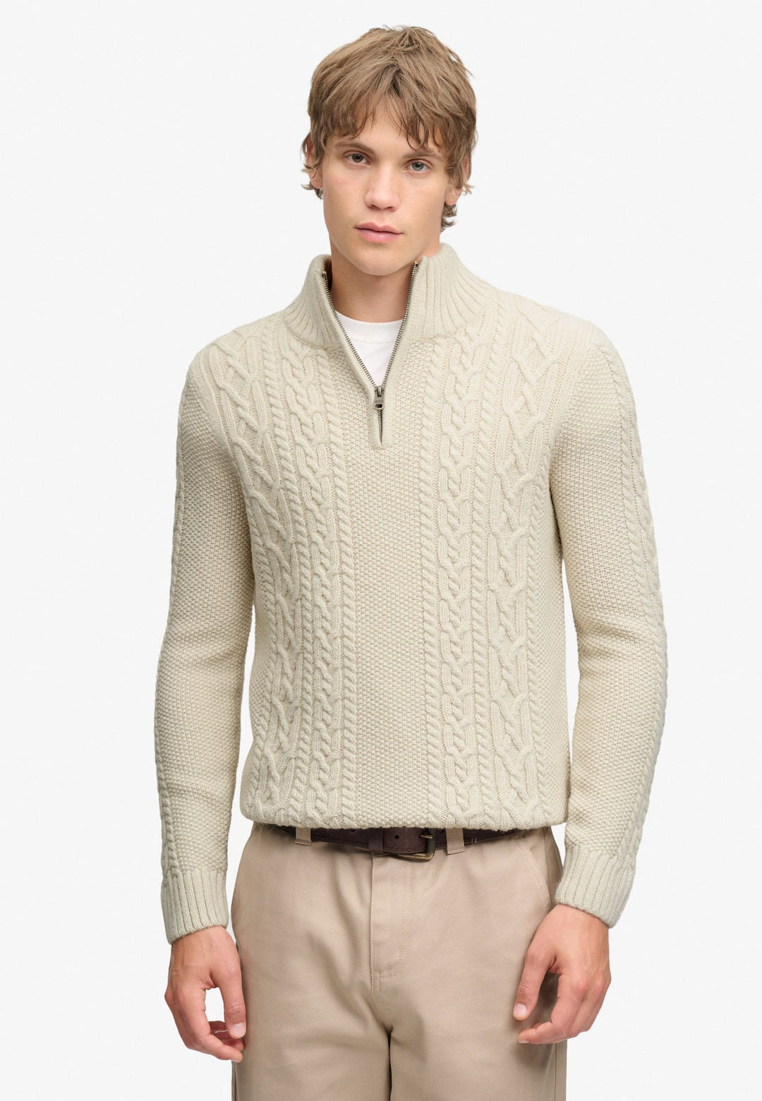Superdry M6110770A trui beige – heren