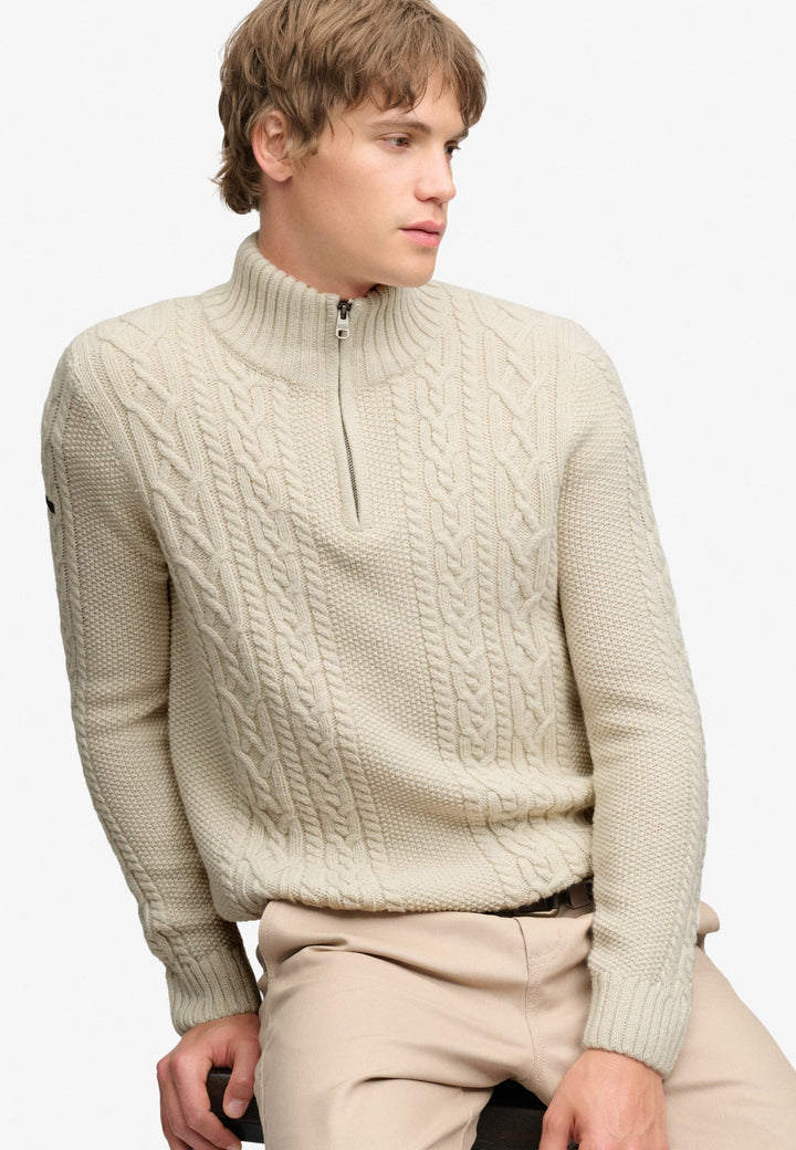 Superdry M6110770A trui beige – heren