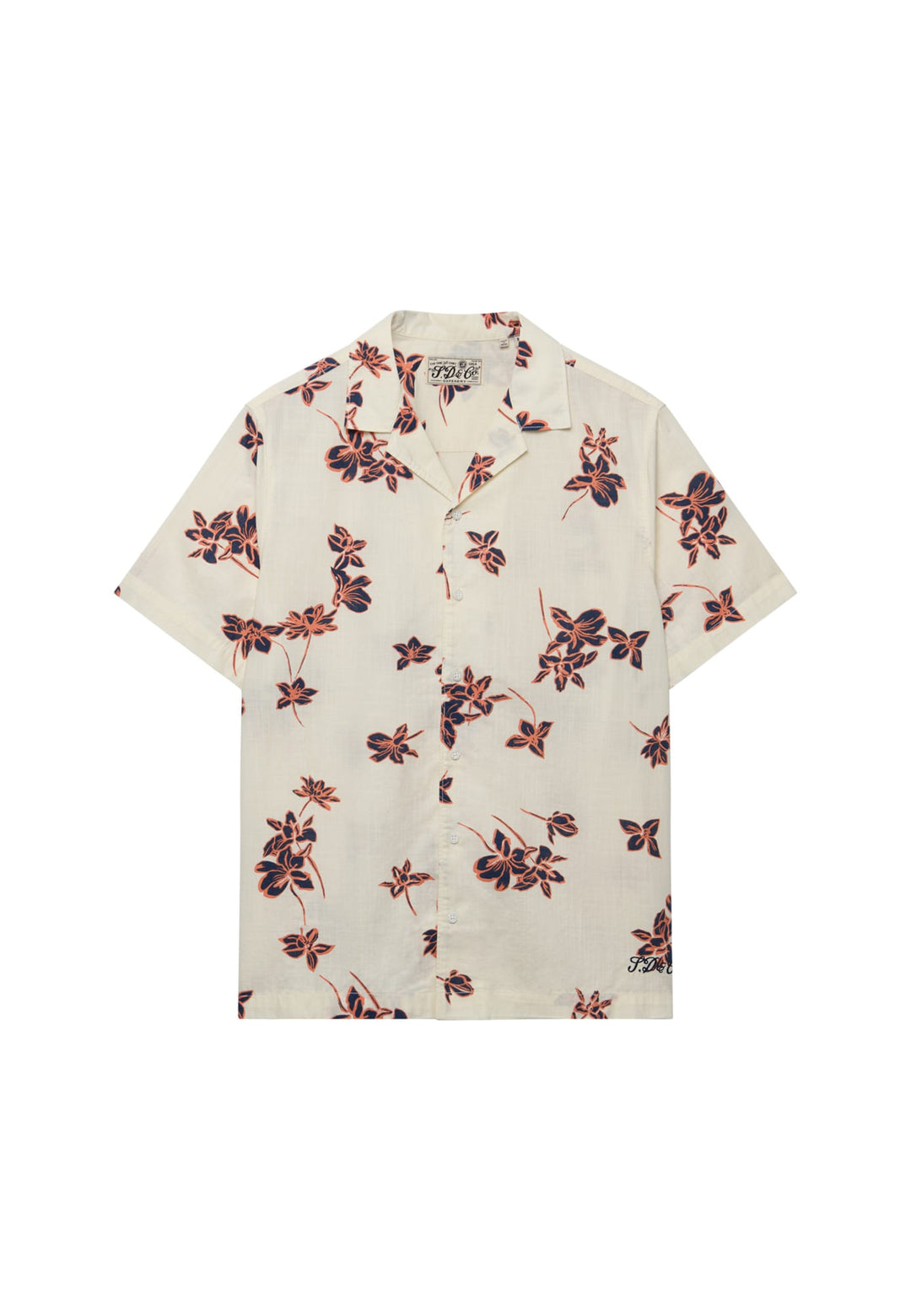 Superdry Cabana Poolside Overhemd – heren - Ecru Dessin
