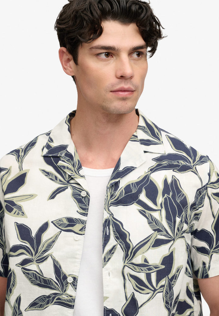 Superdry Cabana Poolside overhemd ecru dessin – heren