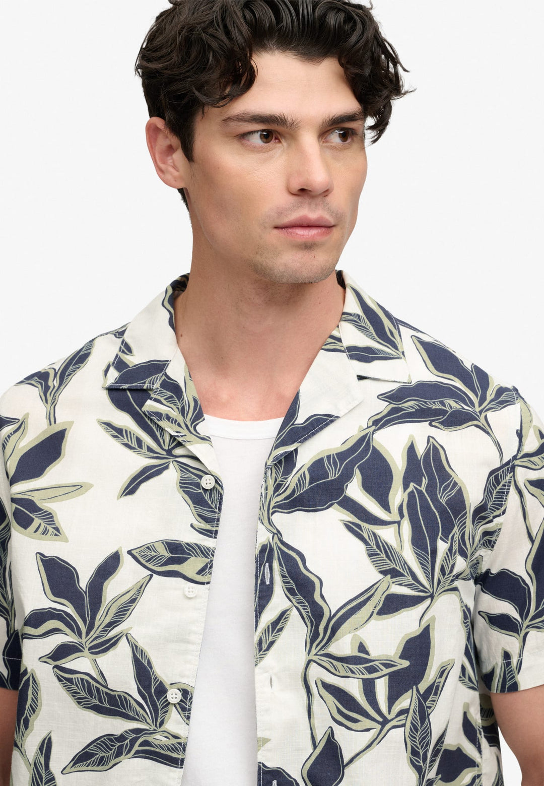 Superdry Cabana Poolside overhemd ecru dessin – heren