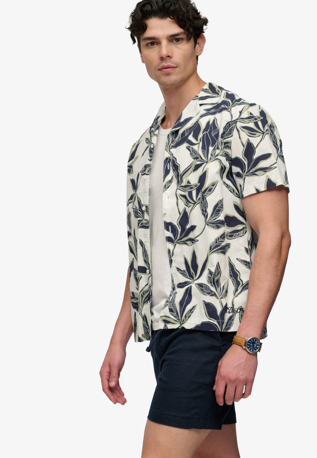 Superdry Cabana Poolside overhemd ecru dessin – heren