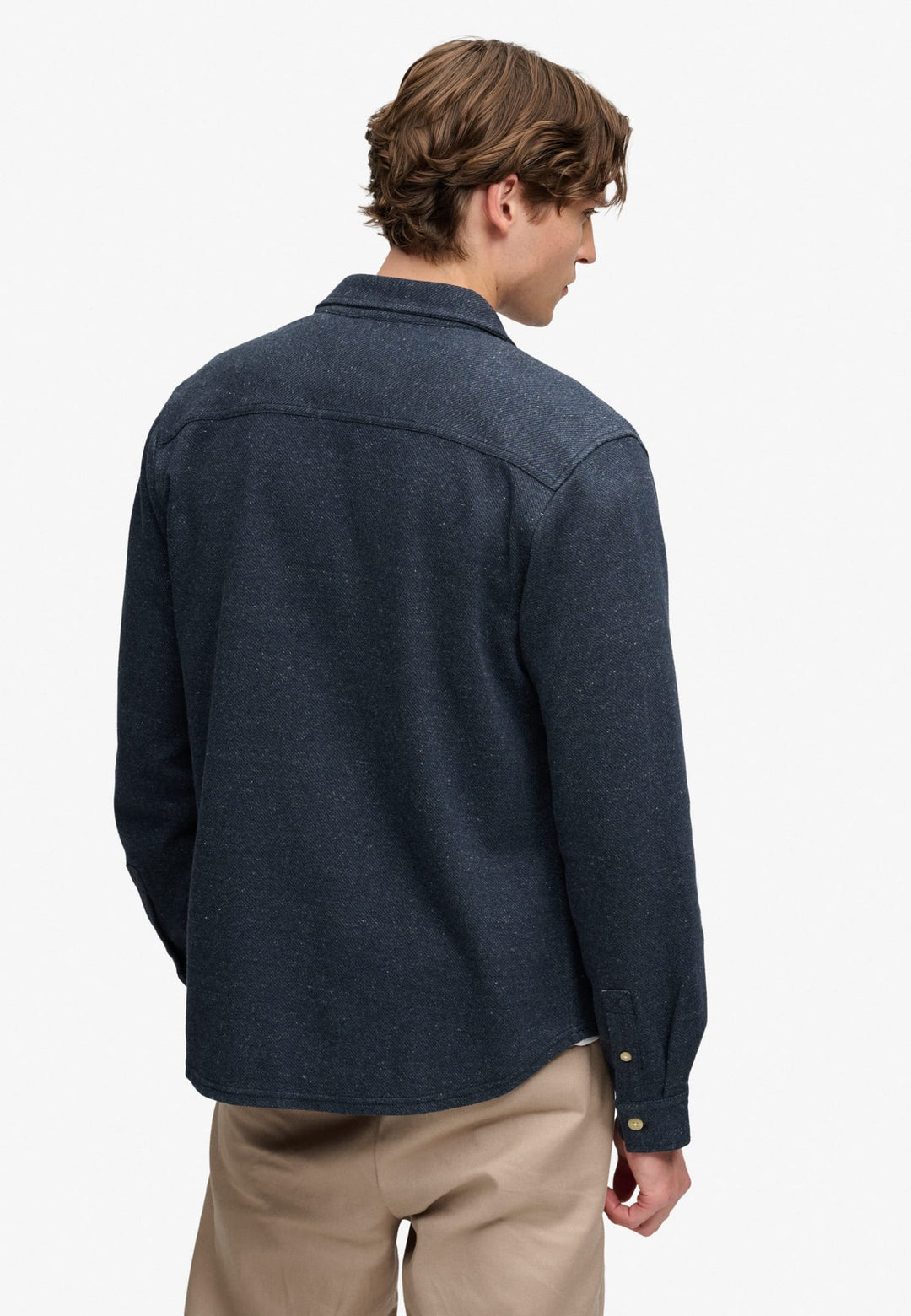 Superdry M4011187A overhemd l/m heren navy