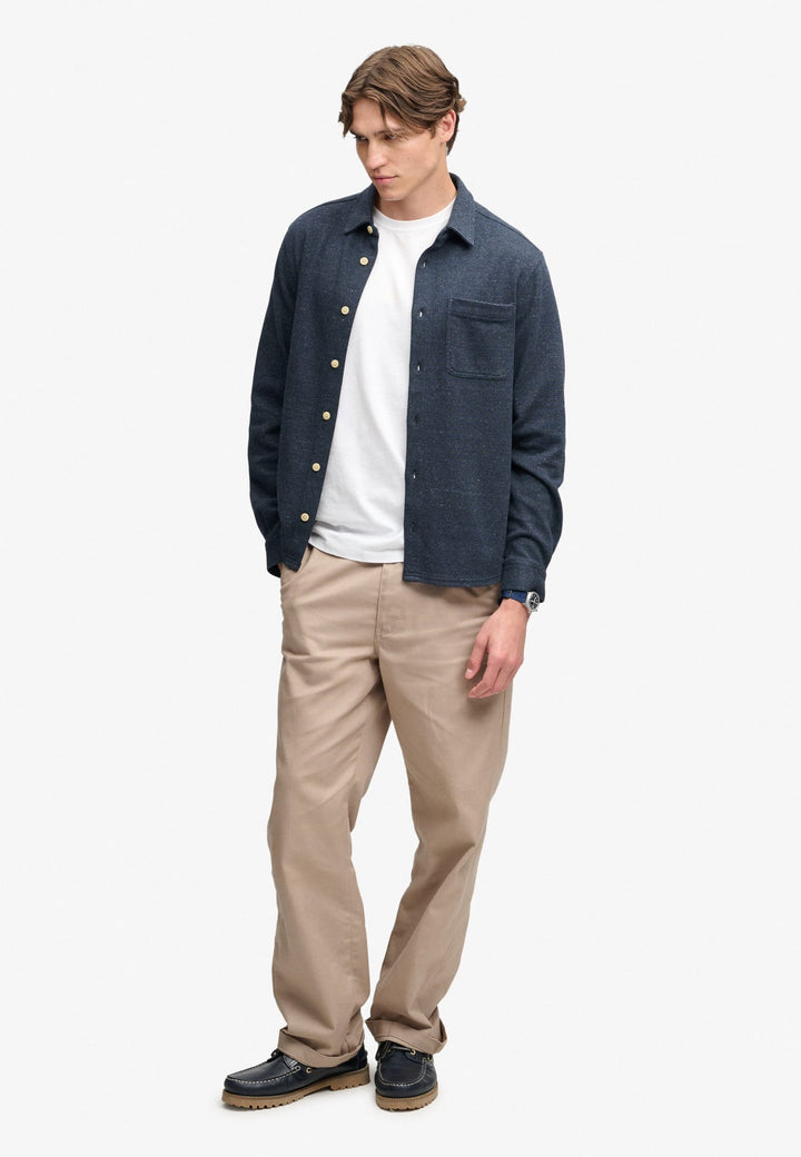 Superdry M4011187A overhemd l/m heren navy
