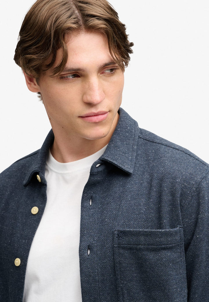 Superdry M4011187A overhemd l/m heren navy