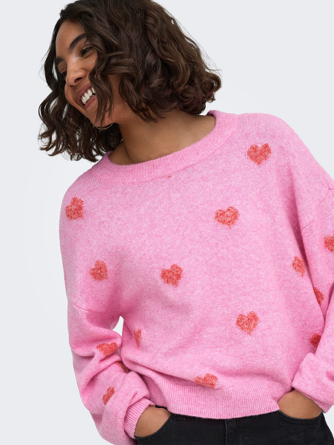 Only Rica trui dames roze dessin