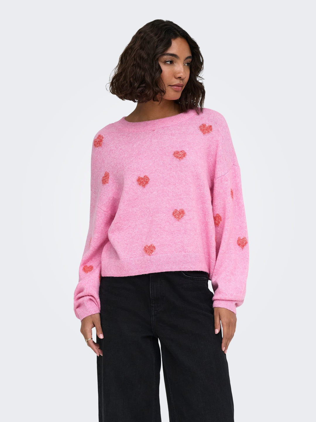 Only Rica trui dames roze dessin
