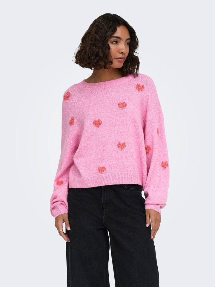 Only Rica trui dames roze dessin