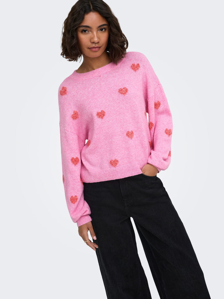Only Rica trui dames roze dessin