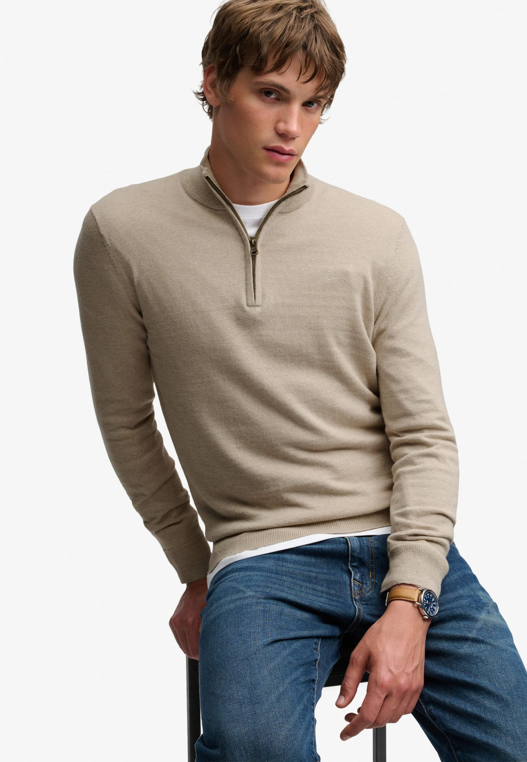 Superdry M6110783A trui heren beige