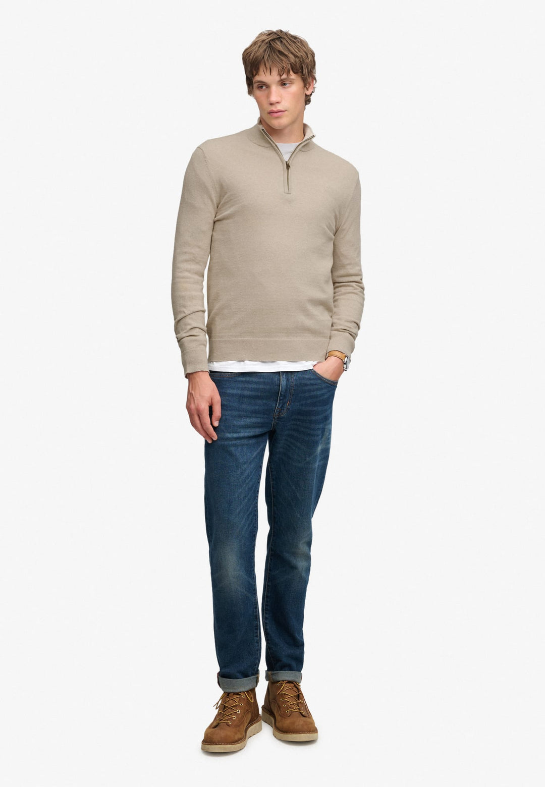 Superdry M6110783A trui heren beige