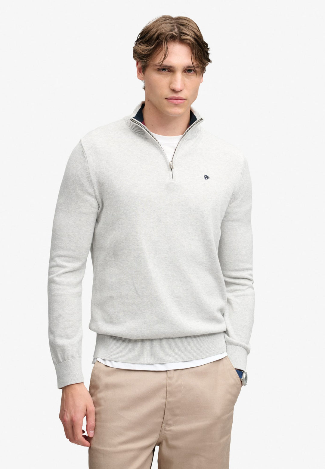 Superdry M6110768A trui heren grijs melee